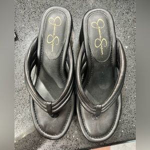 Jessica Simpson wedge flip flops